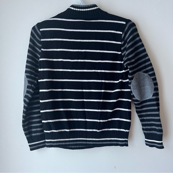 Hanna Anderson boys 1/4 zip stripe long sleeve knit sweater cotton - Picture 8 of 11